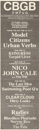 Ad for the show in The Village Voice