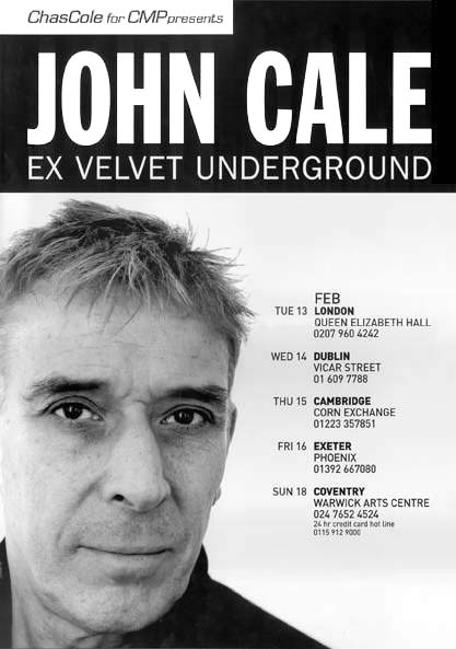 Poster for the UK 2001 tour