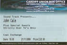 Ticket to the Cardiff show