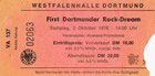 Dortmund 1976-10-02 show ticket - Thanks: Minimax