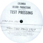 Paris 1919 test pressing
