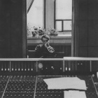 John Cale in the studio for the recording of Words for the Dying