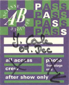 backstage pass Brussels 2003-12-09