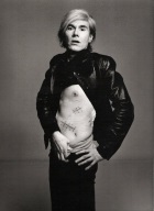Andy Warhol showing his scars
