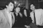John Cale, David Bowie, Lisa Robinson and Bryan Ferry backstage at the Palladium in New York - March 29, 1979