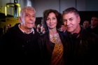 John Cale with  Minister of Culture mrs. Audrey Azoulay and Ëtienne Daho