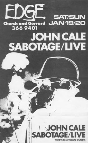 Poster for the Sabotage/Live tour