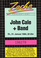 Ticket Stub Bochum 1984-01-31 - Thanks: Bernd-Jürgen Grude