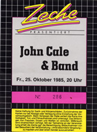 Ticket Stub Bochum 1984-10-25 - Thanks: Bernd-Jürgen Grude