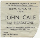 Brighton 1975-05-09 show ticket - Thanks: Gordon Lyon