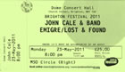 Brighton 2011-05-23 ticket - thanks: Gary Fox