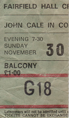 Croydon 1977-11-30 show ticket - Thanks: Gary Fox
