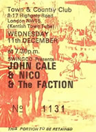 Ticket Stub London 1985-12-11 - Thanks: Peter Elliot