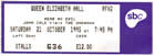 London 1995-10-21 show ticket - Thanks: Gary Fox