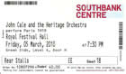 Ticket to the London 2010-03-05 show