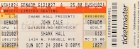 Ticket Stub Milwaukee 2004-10-24 - Thanks: Kevin Carroll