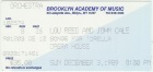 Ticket Stub New York 1989-12-03 - Thanks: Gordon Lyon