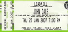 Sheffield 2007-01-25 show ticket